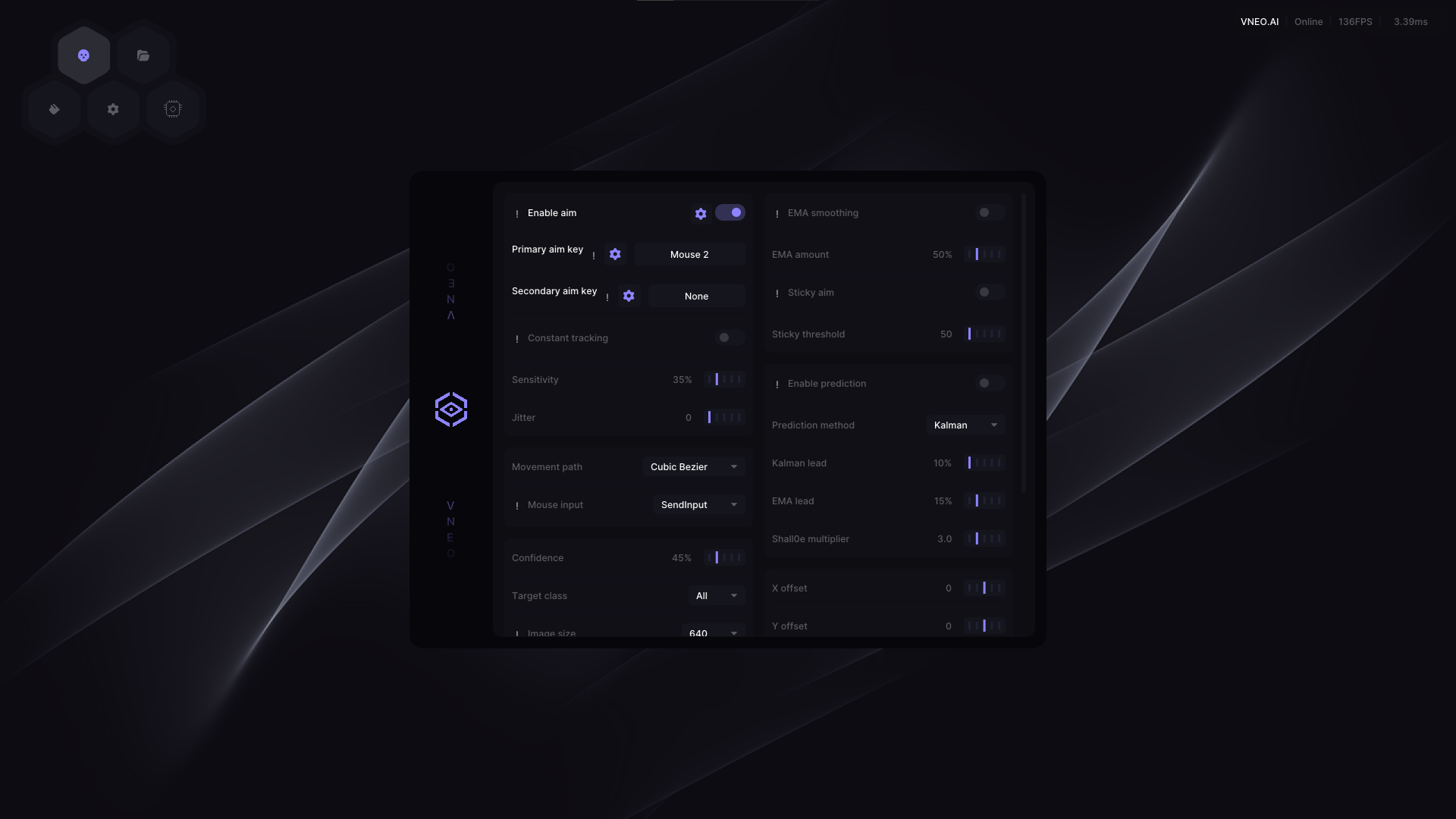 VNEO desktop control interface