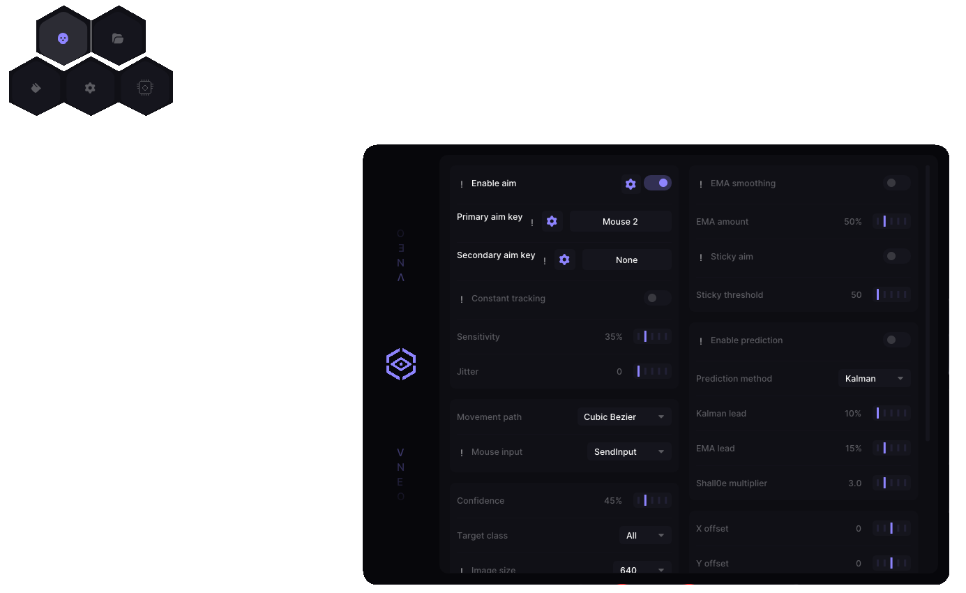 The VNEO desktop interface